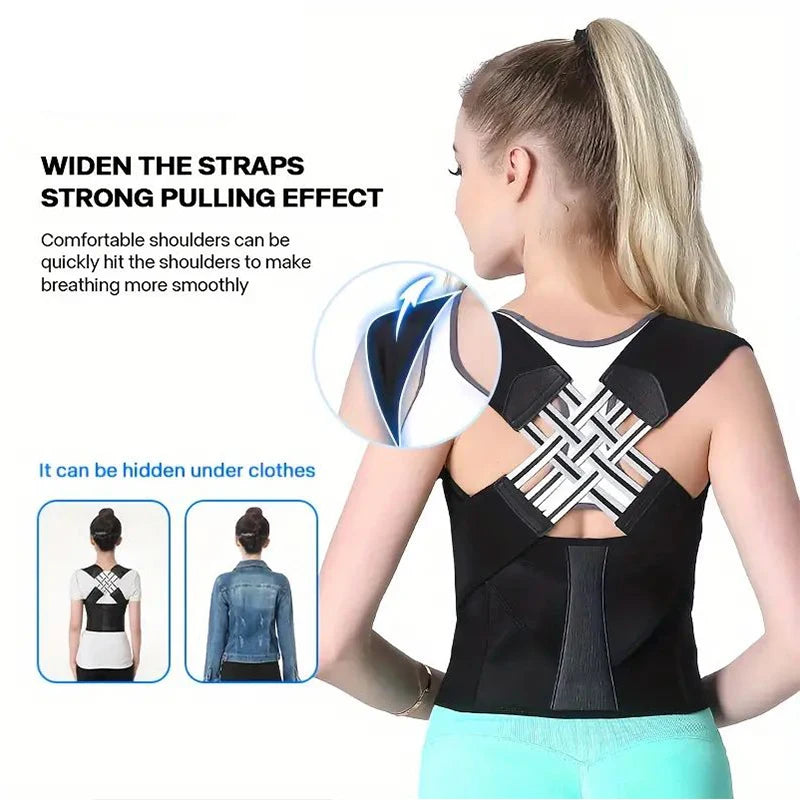 Adjustable back posture corrector for women and men